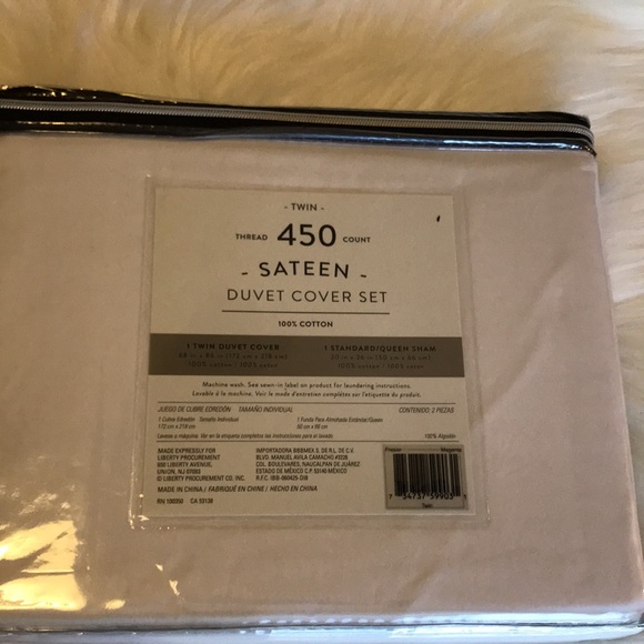 Sateen Duvet Cover Set- twin size - 100% Cotton - Picture 3 of 7